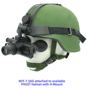NVS 7-3AG shown attached to available PAGST helmet with H-mount