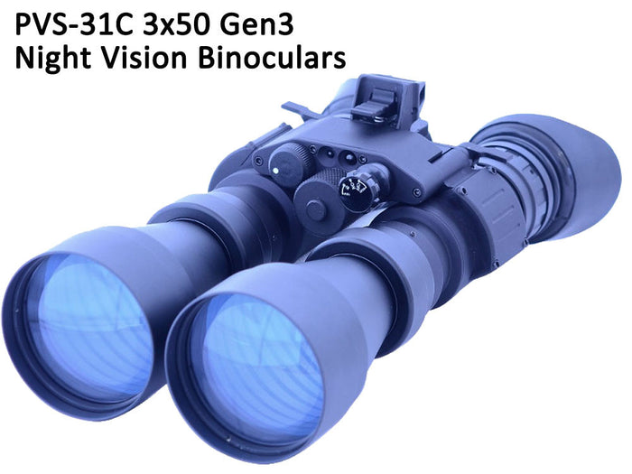 GSCI PVS-31C 3x50 Dual-Tube Gen3 Night Vision Binoculars. Exportable and ITAR-free.