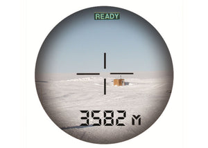 Newcon LRB-4000CI Laser Range Finder Binocular, showing viewfinder image