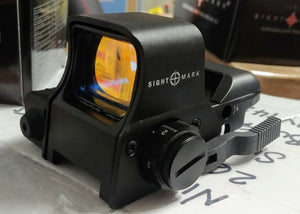 Sightmark Ultra Dual Shot Night Vision Sight with Red Laser, Selectible Reticles and Lever Mount