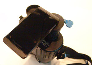 SP-1 Smartphone Optical Adapter, installed on an LRB-4000CI Laser Range