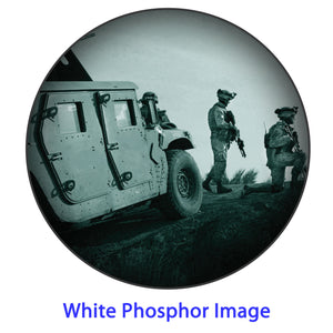 Typical white phosphor image seen using NVS 7-3AGBW Gen3 Autogated Night Vision Goggles